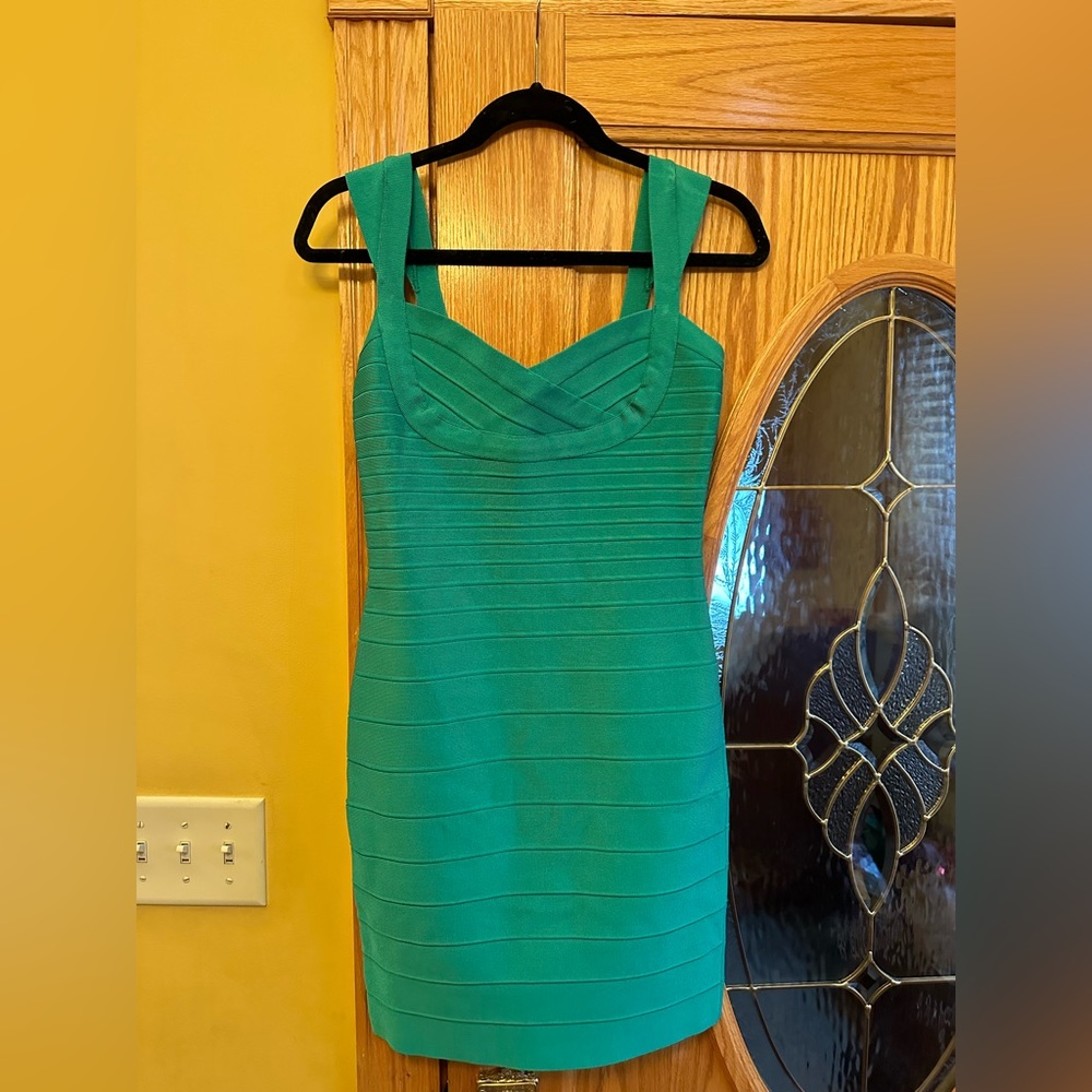 Green Herve Leger Bandage Dress - Picture 5 of 6